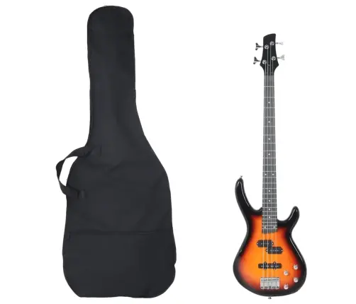 Elektriskā Basģitāra Iesācējiem Ar Somu, Brūna, Melna, 4/4, 46