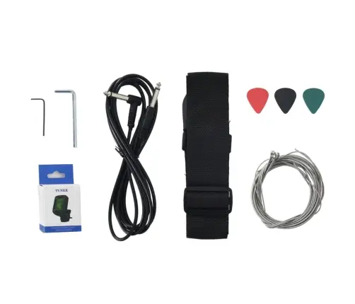 Elektriskā Basģitāra Iesācējiem Ar Somu, Brūna, Melna, 4/4, 46