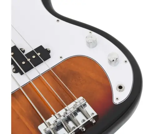 Elektrinė Bosinė Gitara Pradedantiesiems, Ruda/Balta, 4/4 46"