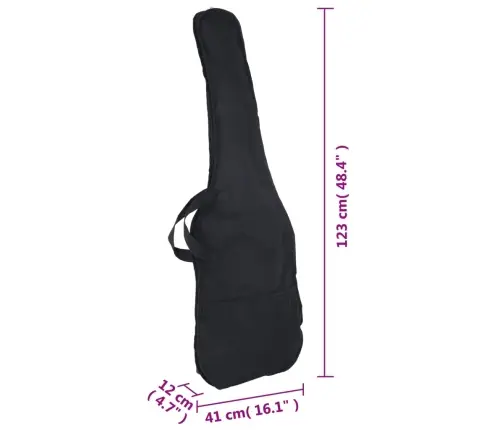 Elektrinė Bosinė Gitara Pradedantiesiems, Juoda, 4/4 46"