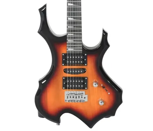 Elektrinė Gitara Pradedantiesiems Su Dėklu, Ruda/Juoda, 4/4 39"