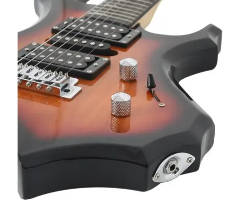 Elektrinė Gitara Pradedantiesiems Su Dėklu, Ruda/Juoda, 4/4 39"