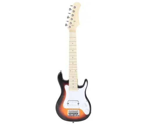 Elektriskā Ģitāra Bērniem Ar Somu, Brūna Un Balta, 3/4, 30