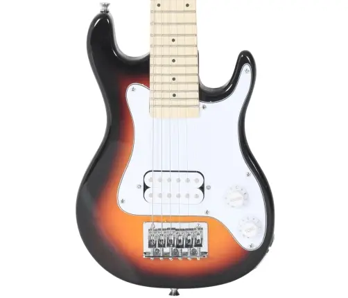 Elektriskā Ģitāra Bērniem Ar Somu, Brūna Un Balta, 3/4, 30