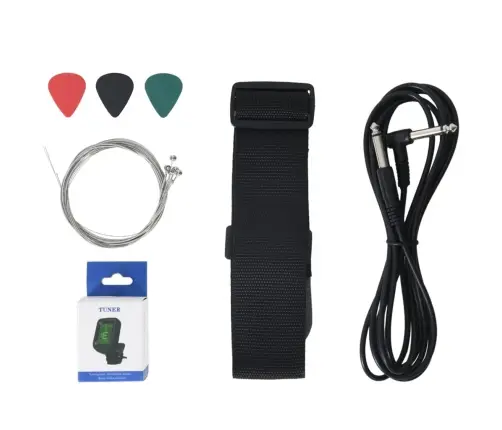 Elektriskā Ģitāra Bērniem Ar Melnu Somu, 3/4 30