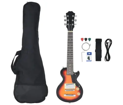 Elektriskā Ģitāra Bērniem Ar Brūni Melnu Somu, 3/4 30
