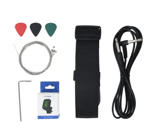 Elektriskā Ģitāra Bērniem Ar Brūni Melnu Somu, 3/4 30