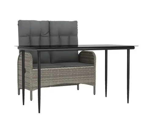 Sodo Komplektas Su Pagalvėlėmis, 2 Dalių, Pilkas, Poliratanas