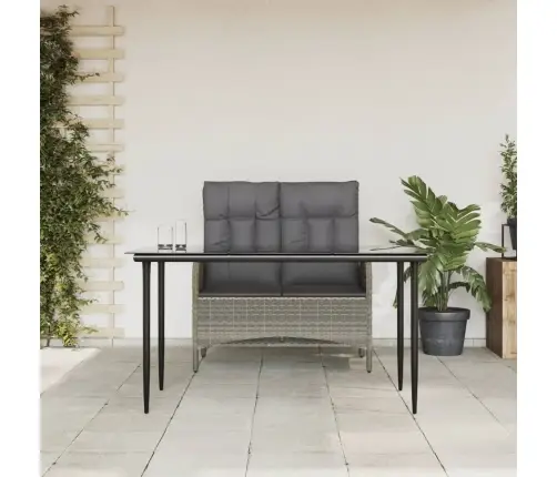 Sodo Komplektas Su Pagalvėlėmis, 2 Dalių, Pilkas, Poliratanas