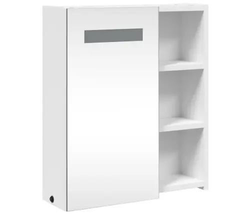 Led-Valgustusega Vannitoa Peegelkapp, Valge, 45 X 13 X 52 Cm