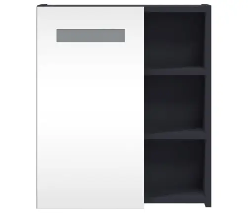 Vannasistabas Spoguļskapītis Ar Led, 45X13X52 Cm, Gaiši Pelēks Vidaxl