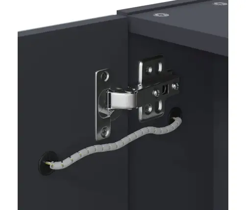 Vannasistabas Spoguļskapītis Ar Led, 45X13X52 Cm, Gaiši Pelēks Vidaxl