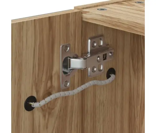 Veidrodinė Vonios Kambario Spintelė Su Led, Ąžuolo, 45X13X52Cm