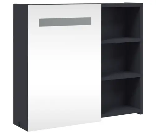 Led-Valgustusega Vannitoa Peegelkapp, Helehall, 60 X 13 X 52 Cm