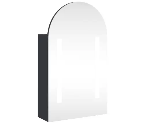 Veidrodinė Vonios Kambario Spintelė Su Led, Pilka, 42X13X70Cm