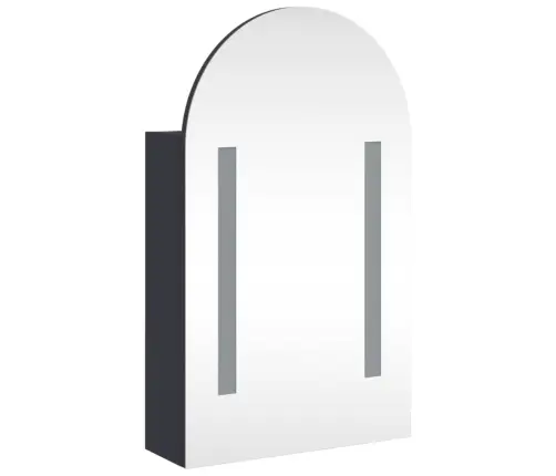 Veidrodinė Vonios Kambario Spintelė Su Led, Pilka, 42X13X70Cm