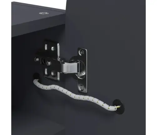 Veidrodinė Vonios Kambario Spintelė Su Led, Pilka, 42X13X70Cm