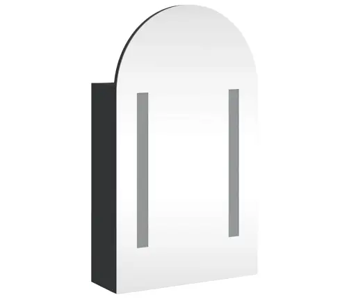 Veidrodinė Vonios Kambario Spintelė Su Led, Juoda, 42X13X70Cm