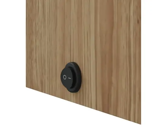 Veidrodinė Vonios Kambario Spintelė Su Led, Ąžuolo, 42X13X70Cm