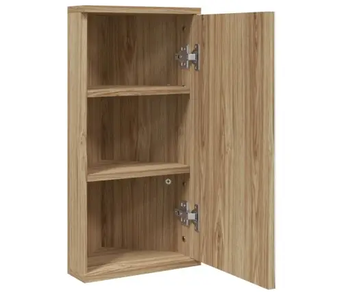 Kampinė Veidrodinė Vonios Kambario Spintelė, Ąžuolo, 30X24X60Cm