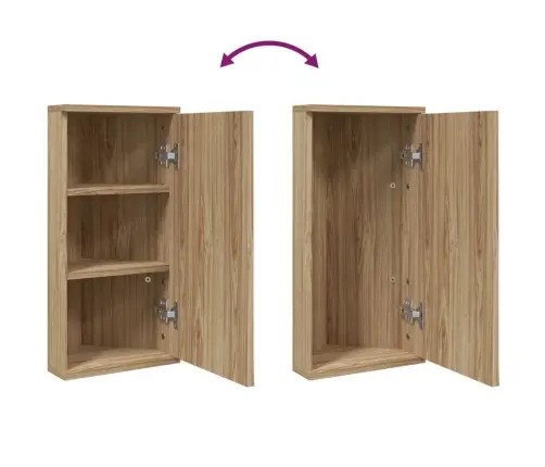 Kampinė Veidrodinė Vonios Kambario Spintelė, Ąžuolo, 30X24X60Cm