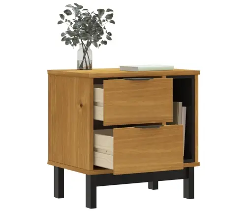 Naktsskapītis Flam, 49X35X50 Cm, Priedes Masīvkoks Vidaxl