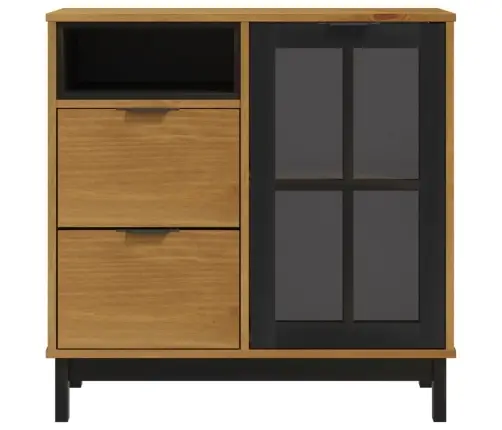 Šoninė Spintelė Su Durelėmis Flam, 80X40X80cm Pušies Masyvas