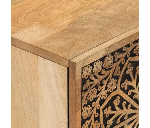 Naktinė Spintelė, 40X33X46cm Mango Medienos Masyvas Naktinė Spintelė, 40X33X46cm Mango Medienos Masyvas