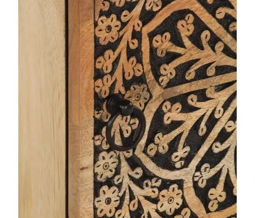 Naktinė Spintelė, 40X33X46cm Mango Medienos Masyvas Naktinė Spintelė, 40X33X46cm Mango Medienos Masyvas