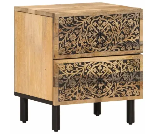 Naktinė Spintelė, 40X33X46cm Mango Medienos Masyvas