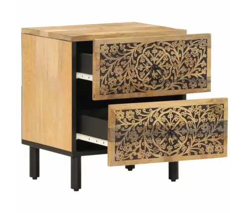 Naktinė Spintelė, 40X33X46cm Mango Medienos Masyvas