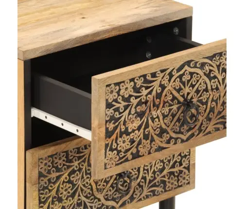 Naktinė Spintelė, 40X33X46cm Mango Medienos Masyvas