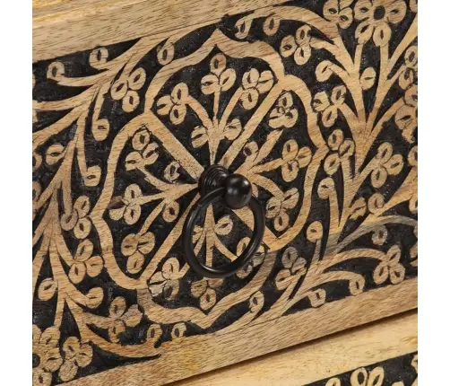 Naktinė Spintelė, 40X33X46cm Mango Medienos Masyvas