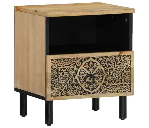 Naktinė Spintelė, 40X33X46cm Mango Medienos Masyvas