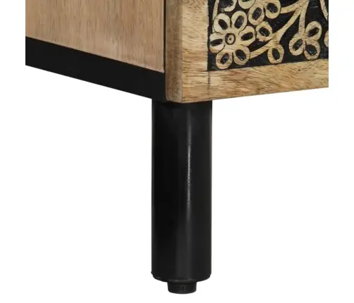 Naktinė Spintelė, 40X33X46cm Mango Medienos Masyvas