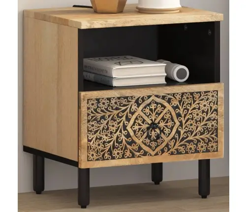 Naktinė Spintelė, 40X33X46cm Mango Medienos Masyvas