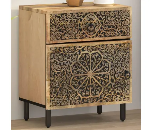 Naktsskapītis, 50X33X60 Cm, Mango Masīvkoks Vidaxl