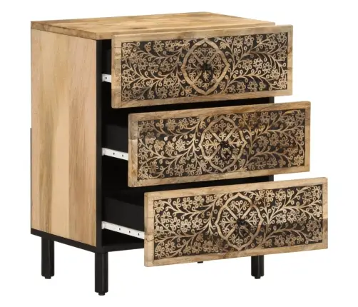 Naktsskapītis, 50X33X60 Cm, Mango Masīvkoks Vidaxl Naktsskapītis, 50X33X60 Cm, Mango Masīvkoks Vidaxl