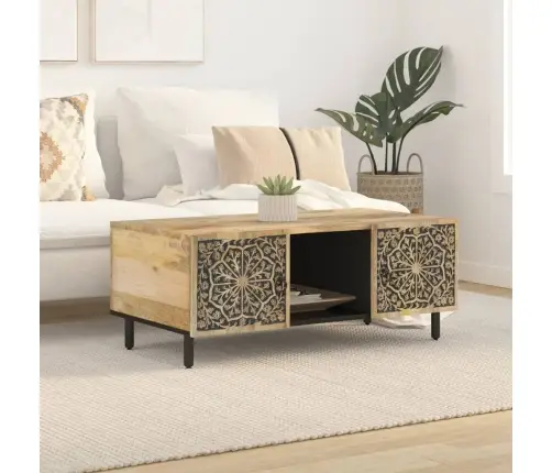 Kafijas Galdiņš, 100X54X40 Cm, Mango Masīvkoks Vidaxl