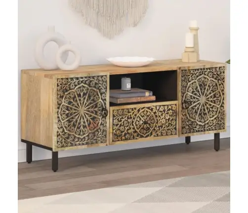 Tv Skapītis, 105X33X46 Cm, Mango Masīvkoks Vidaxl