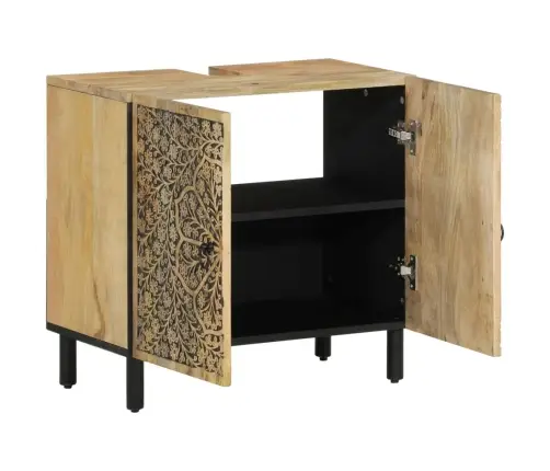 Vonios Kambario Spintelė Praustuvui, 62X33X58cm Mango Masyvas