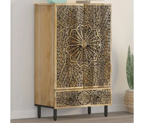 Augstais Skapītis, 60X33X100 Cm, Mango Masīvkoks   Vidaxl