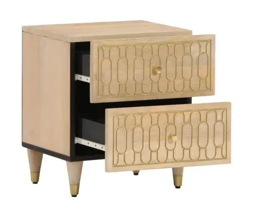 Naktsskapīši, 2 Gab., 40X33X46 Cm, Mango Masīvkoks Vidaxl