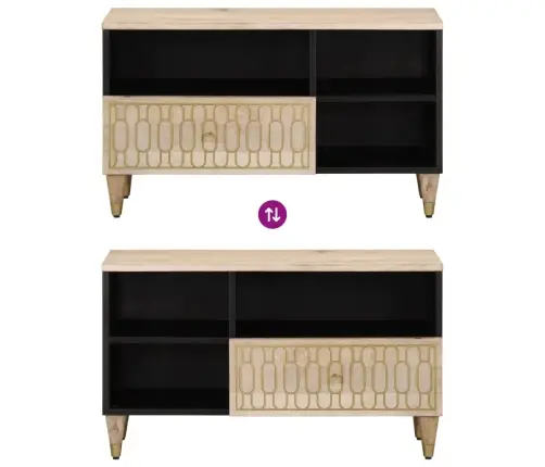 Tv Skapītis, 80X33X46 Cm, Mango Masīvkoks Vidaxl