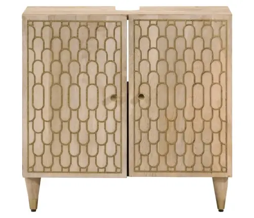 Vannasistabas Izlietnes Skapītis, 62X33X58 Cm, Mango Masīvkoks Vidaxl