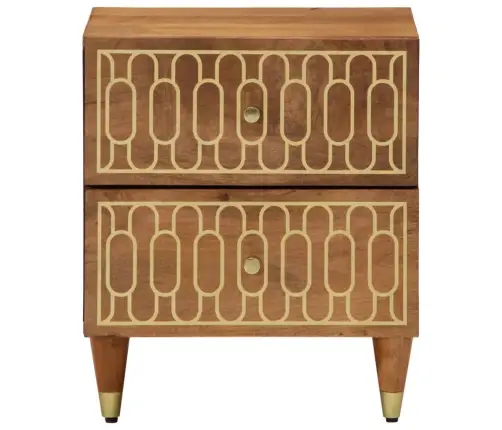 Naktinės Spintelės, 2Vnt., 40X33X46cm Mango Medienos Masyvas