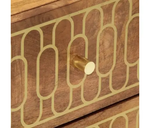 Naktinės Spintelės, 2Vnt., 40X33X46cm Mango Medienos Masyvas