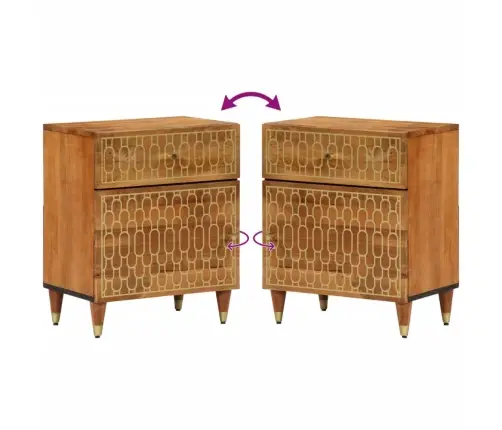 Öökapp, 50X33X60 cm Mangopuit