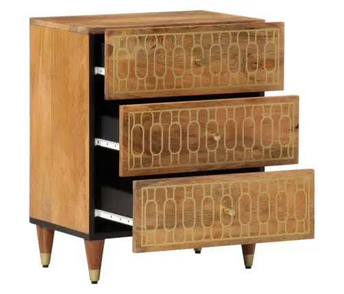 Naktsskapītis, 50X33X62 Cm, Mango Masīvkoks Vidaxl