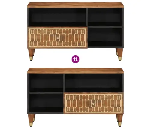 Tv Skapītis, 80X33X46 Cm, Mango Masīvkoks Vidaxl